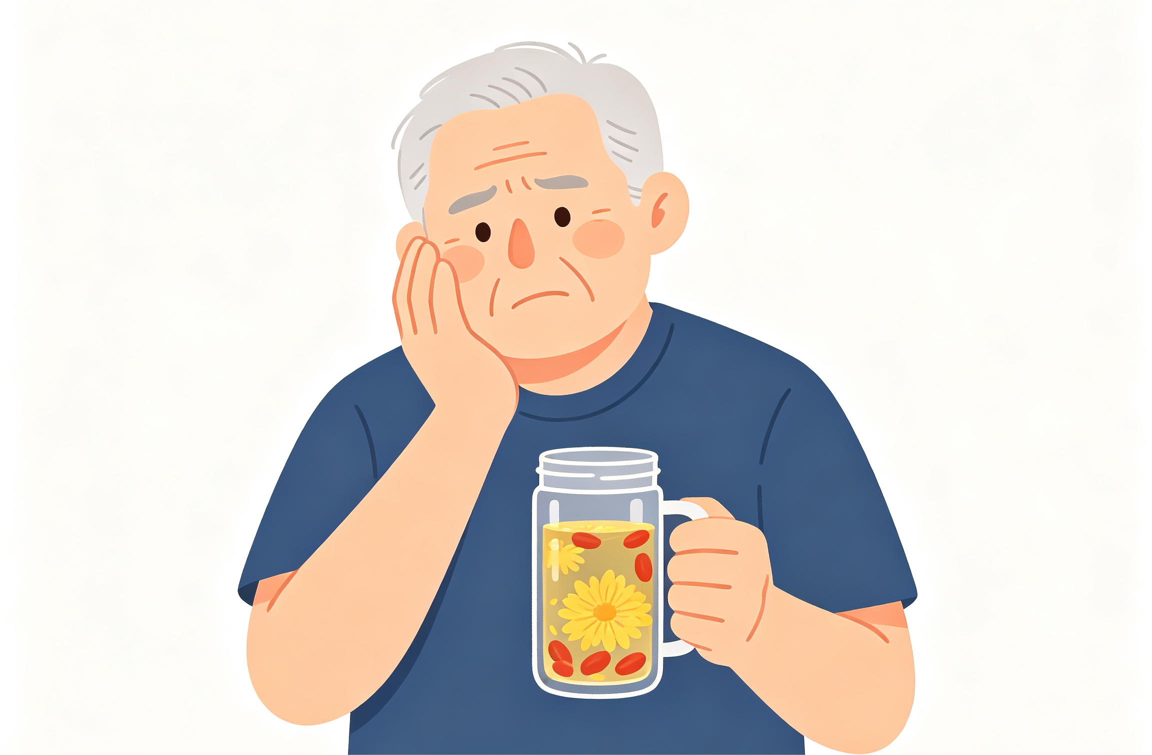 扁平童趣画风大爷与保温杯.png